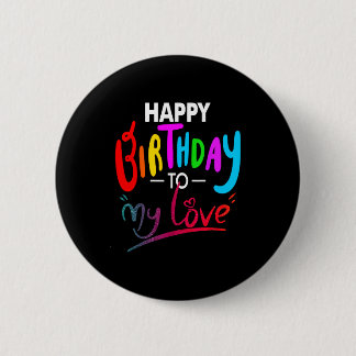 Macaron Rond 5 Cm Happy birthday to womens girls birthday to love