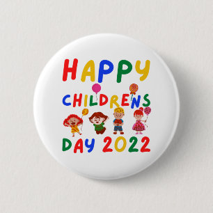 Macaron Rond 5 Cm Happy Children's Day 2022