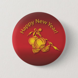 Macaron Rond 5 Cm Happy Chinese New Year !