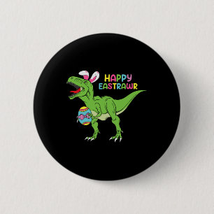 Macaron Rond 5 Cm Happy Eastrawr T Rex Bunny Dinosaur de Pâques Oeuf