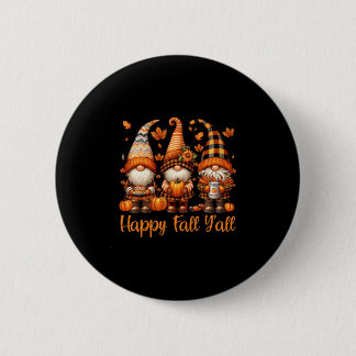 Macaron Rond 5 Cm Happy Fall Y'all Gnome Pumpkin Autumn Thanksgiving