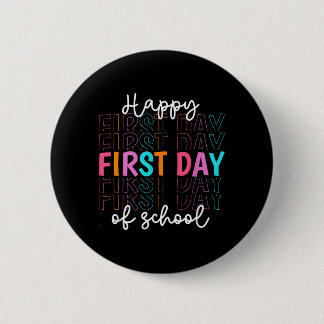 Macaron Rond 5 Cm Happy First Day of School Teachers Women Student