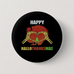 Macaron Rond 5 Cm Happy Hallothanksmas Fun Holiday Season Mashup