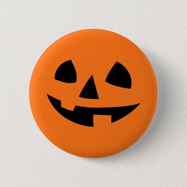 Macaron Rond 5 Cm Happy Halloween citrouille isolé drôle icône de so (Devant)