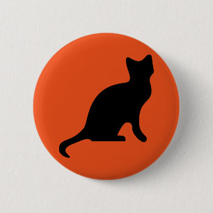 Macaron Rond 5 Cm Happy Halloween effrayant chat