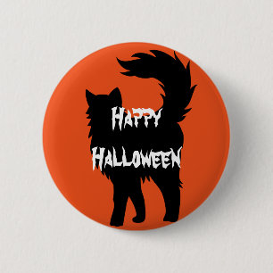 Macaron Rond 5 Cm Happy Halloween effrayant chat