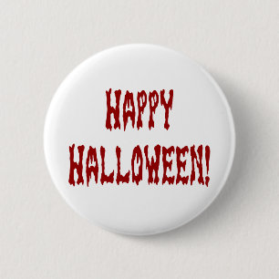 Macaron Rond 5 Cm Happy Halloween Gore Texte