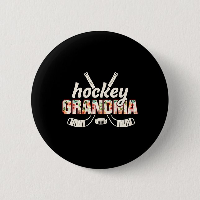 Macaron Rond 5 Cm Happy Hockeydays Funny Ice Hockey Ugly Christmas  (Devant)