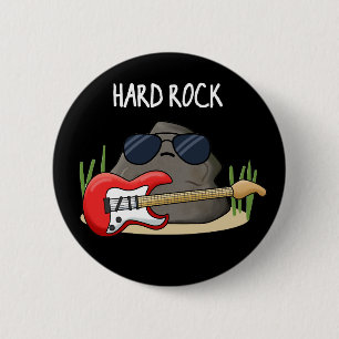 Macaron Rond 5 Cm Hard Rock Funny Geology Music Pun Dark BG