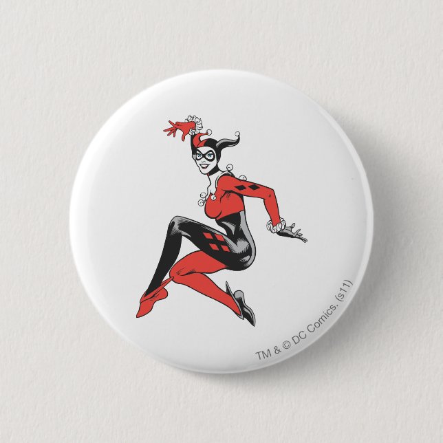 Macaron Rond 5 Cm Harley Quinn 1 (Devant)