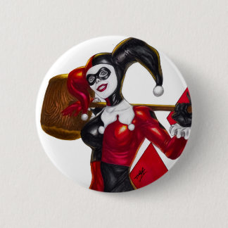 Macaron Rond 5 Cm Harley Quinn ~ Harleen Quinzel