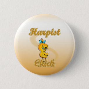 Macaron Rond 5 Cm Harpist Chick