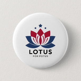 Macaron Rond 5 Cm Harris 2024 Lotus Pour Le Président Potus Trend El