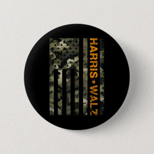 Macaron Rond 5 Cm Harris 2024 Président Usa Camouflage Dudes Walz Wa