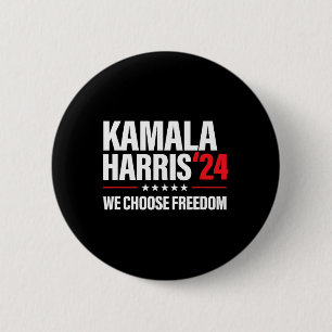 Macaron Rond 5 Cm Harris Pour L'Élection Du Président 2024 Nous Choi