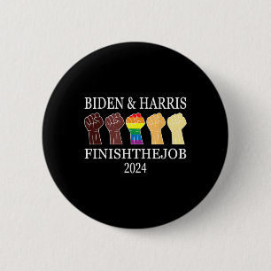 Macaron Rond 5 Cm Harris Terminons le drapeau américain du président