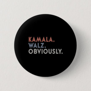 Macaron Rond 5 Cm Harris Tim Walz Votez de toute évidence Harris Wal