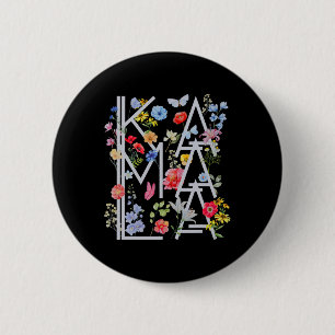 Macaron Rond 5 Cm Harris Vintage Floral Feminine First Femme Préside
