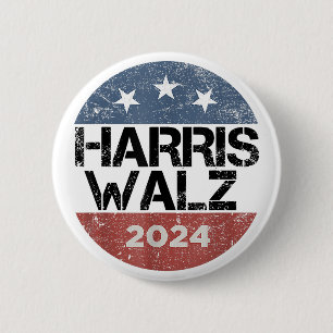 Macaron Rond 5 Cm Harris Waltz 2024 Election Kamala Harris Tim Waltz