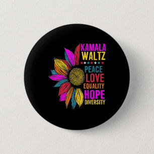 Macaron Rond 5 Cm Harris Waltz Peace Love Equality Hope Diversity