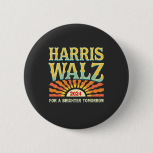Macaron Rond 5 Cm Harris Waltz pour un avenir meilleur Kamala Harris