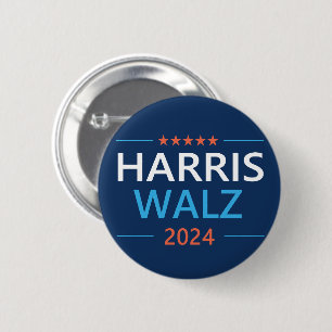 Macaron Rond 5 Cm Harris Walz 2024 pour Président