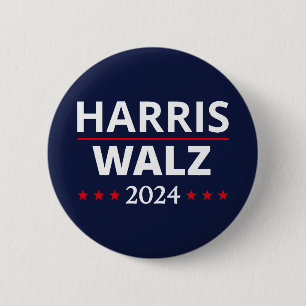 Macaron Rond 5 Cm Harris Walz Election 2024 III