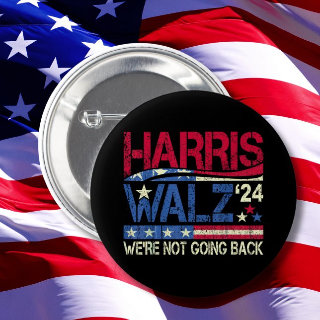 Macaron Rond 5 Cm Harris Walz Kamala Harris 2024 Tim Walz (Créateur téléchargé)