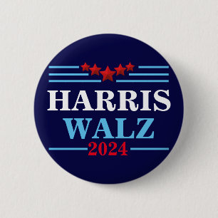Macaron Rond 5 Cm Harris Walz Président 2024 - Tim Walz