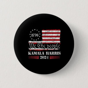 Macaron Rond 5 Cm Harris We The People Us Flag