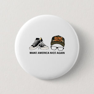 Macaron Rond 5 Cm Harris Wheimer Joy 2024 Make America Nice Again Vo