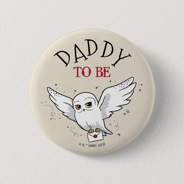 Macaron Rond 5 Cm Harry Potter | Baby shower Hedwig | Papa à être (Devant)