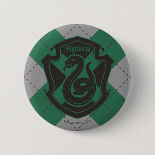 Macaron Rond 5 Cm Harry Potter   Blason de la maison Serpentard