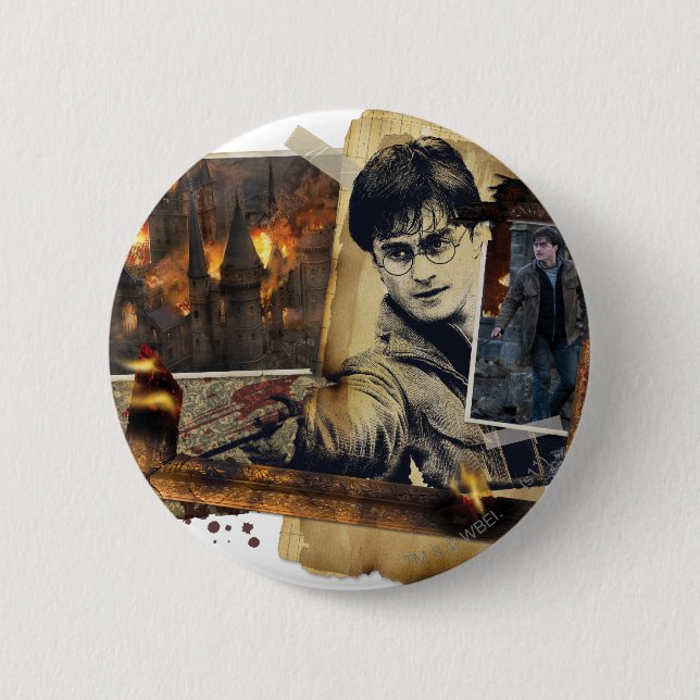 Macaron Rond 5 Cm Harry Potter Collage 7 (Devant)