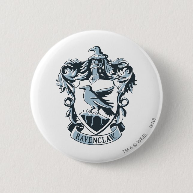 Macaron Rond 5 Cm Harry Potter | Crête moderne de Ravenclaw (Devant)