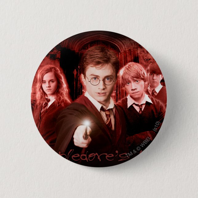 Macaron Rond 5 Cm HARRY POTTER ET L'ORDRE DU PHOENIX™ Red (Devant)