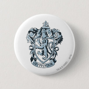 Macaron Rond 5 Cm Harry Potter Gryffindor Crest Blue