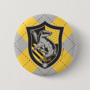 Macaron Rond 5 Cm Harry Potter Hufflepuff House Pride Crest