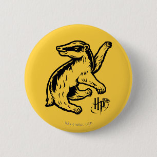Macaron Rond 5 Cm Harry Potter   Icône Badger Hufflepuff
