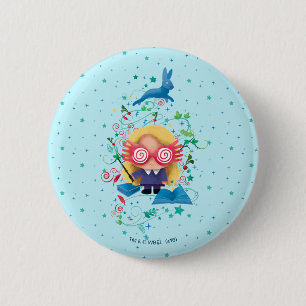 Macaron Rond 5 Cm Harry Potter   Luna Lovegood Graphic