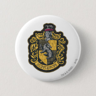 Macaron Rond 5 Cm Harry Potter   Patch de blason de Poufsouffle