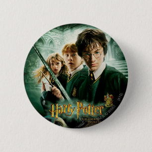 Macaron Rond 5 Cm Harry Potter Ron Hermione Dobby Photo de groupe