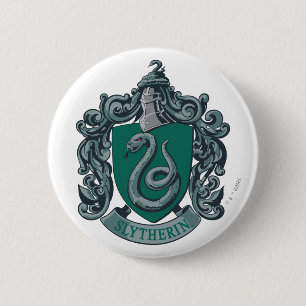 Macaron Rond 5 Cm Harry Potter Slytherin Crest Green