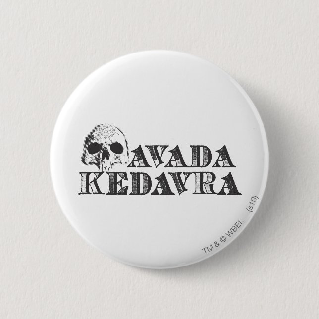 Macaron Rond 5 Cm Harry Potter Spell | Avada Kedavra (Devant)