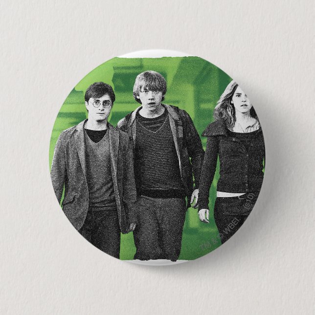 Macaron Rond 5 Cm Harry, Ron et Hermione 1 (Devant)