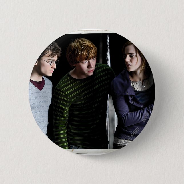 Macaron Rond 5 Cm Harry, Ron et Hermione 4 (Devant)