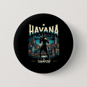 Macaron Rond 5 Cm Havana Champion Cubain Boxe Spirit City