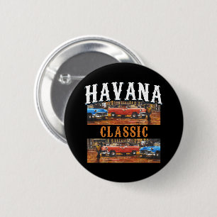 Macaron Rond 5 Cm Havana Classic - Cubain Vintage Car Art