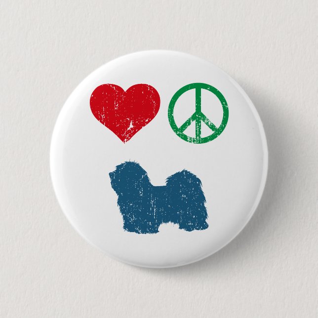 Macaron Rond 5 Cm Havanese (Devant)