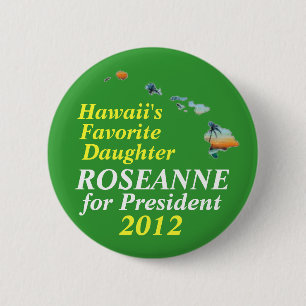 Macaron Rond 5 Cm Hawaï pour Roseanne Barr 2012